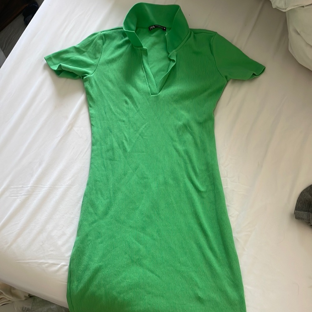 Green Zara country club dress